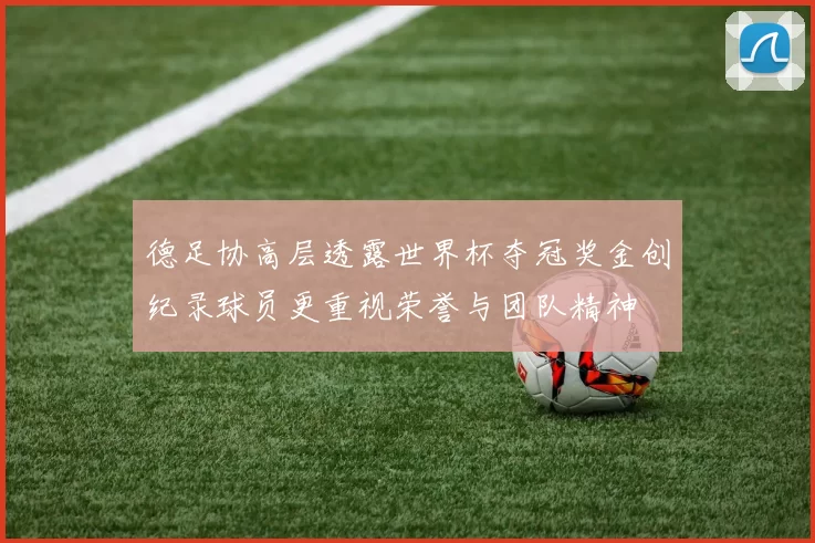 德足协高层透露世界杯夺冠奖金创纪录球员更重视荣誉与团队精神